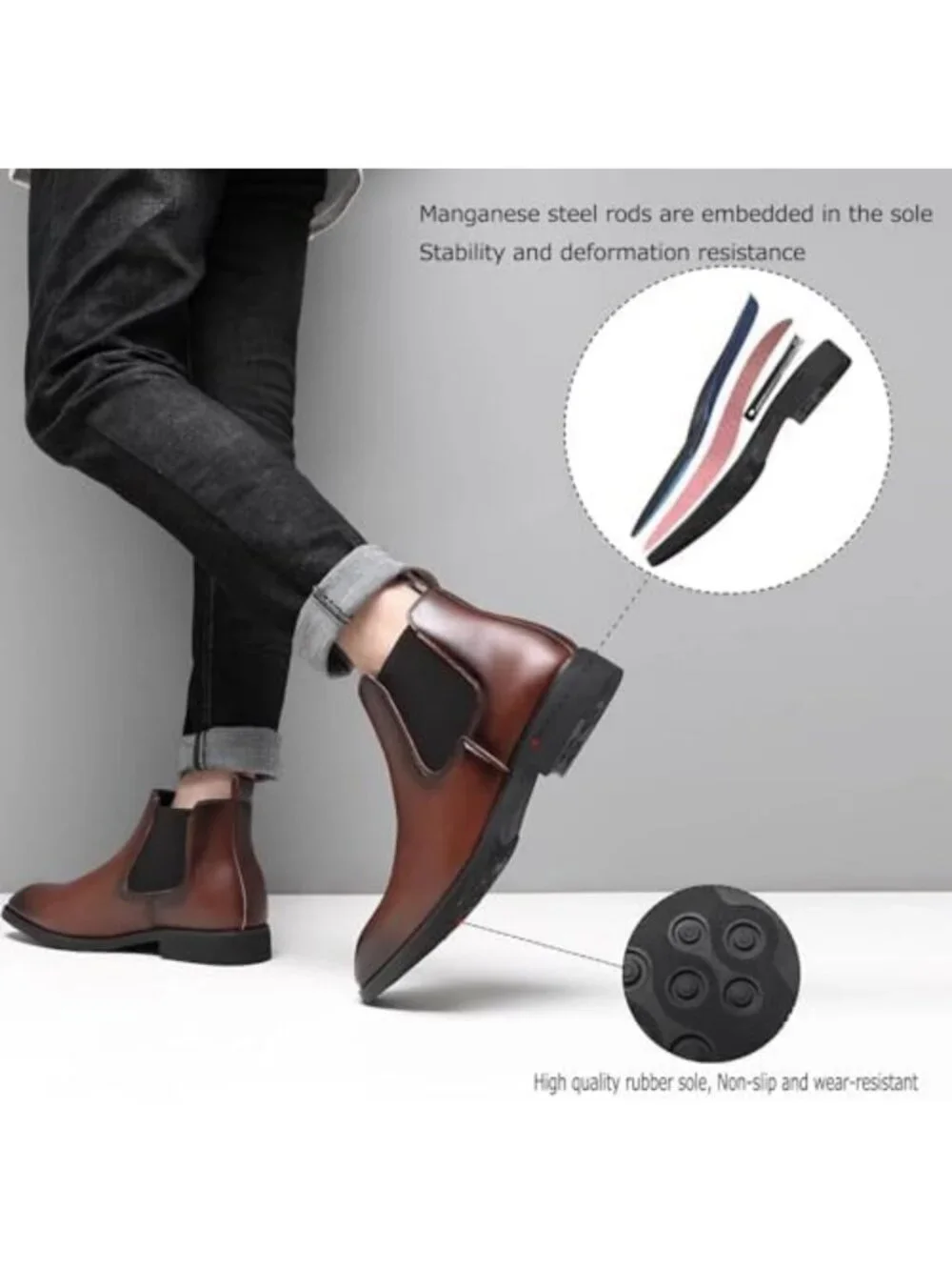 Stylish Men's Chelsea Boots | Classic Leather Ankle Shoes for Business & Casual